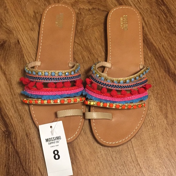 colorful slide sandals